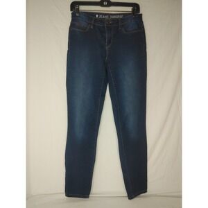 R Jeans Womens Sz26 Dark Wash Blue Long Signature High‎ Rise Skinny Stretch